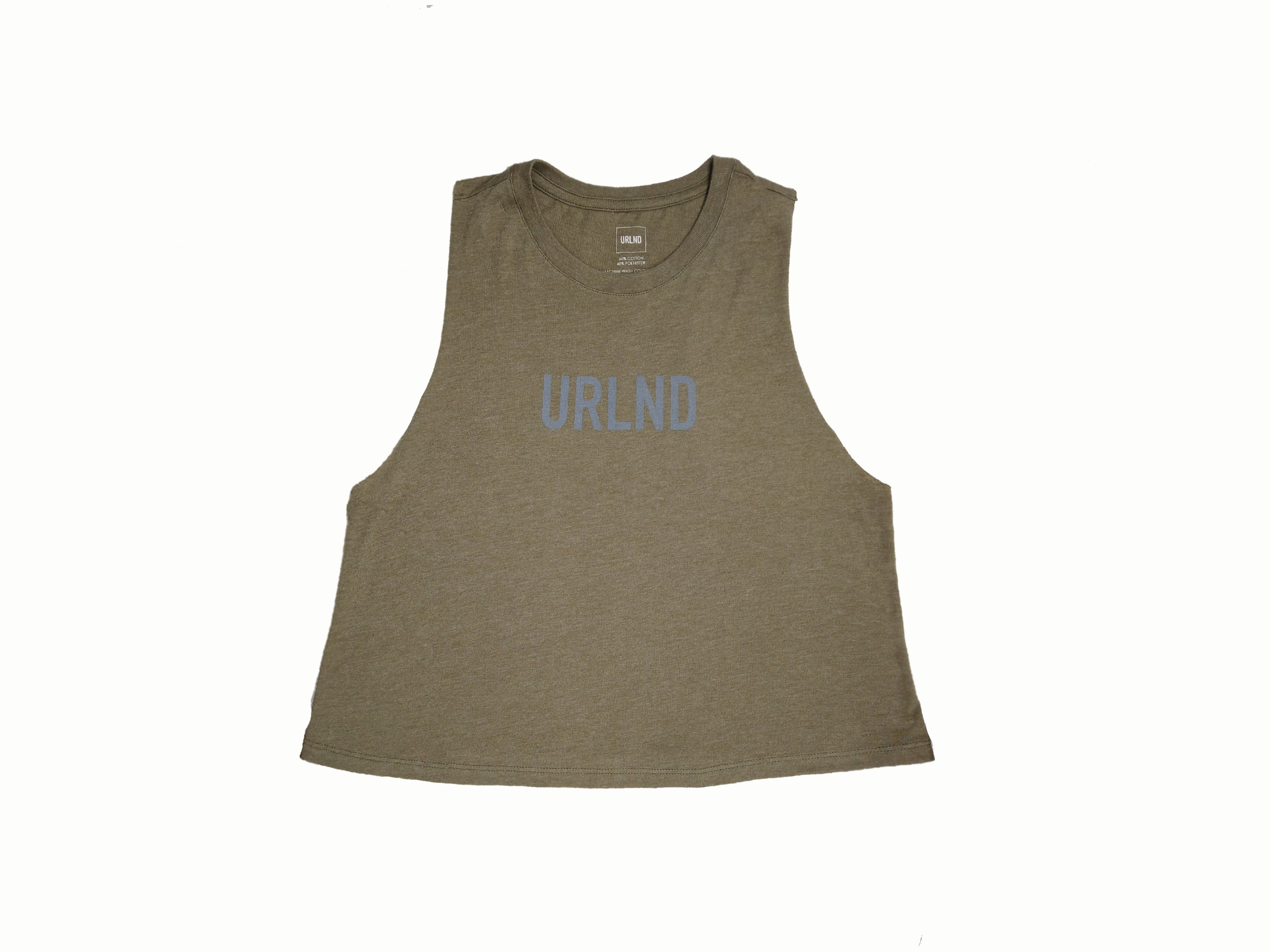 Women's Razor Cropped Tank Olive