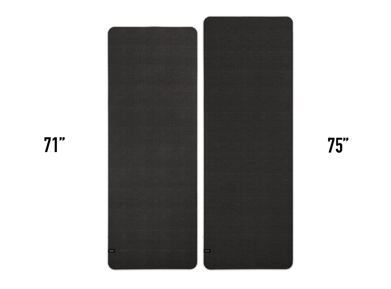 durable yoga workout mat black 71' and 75"