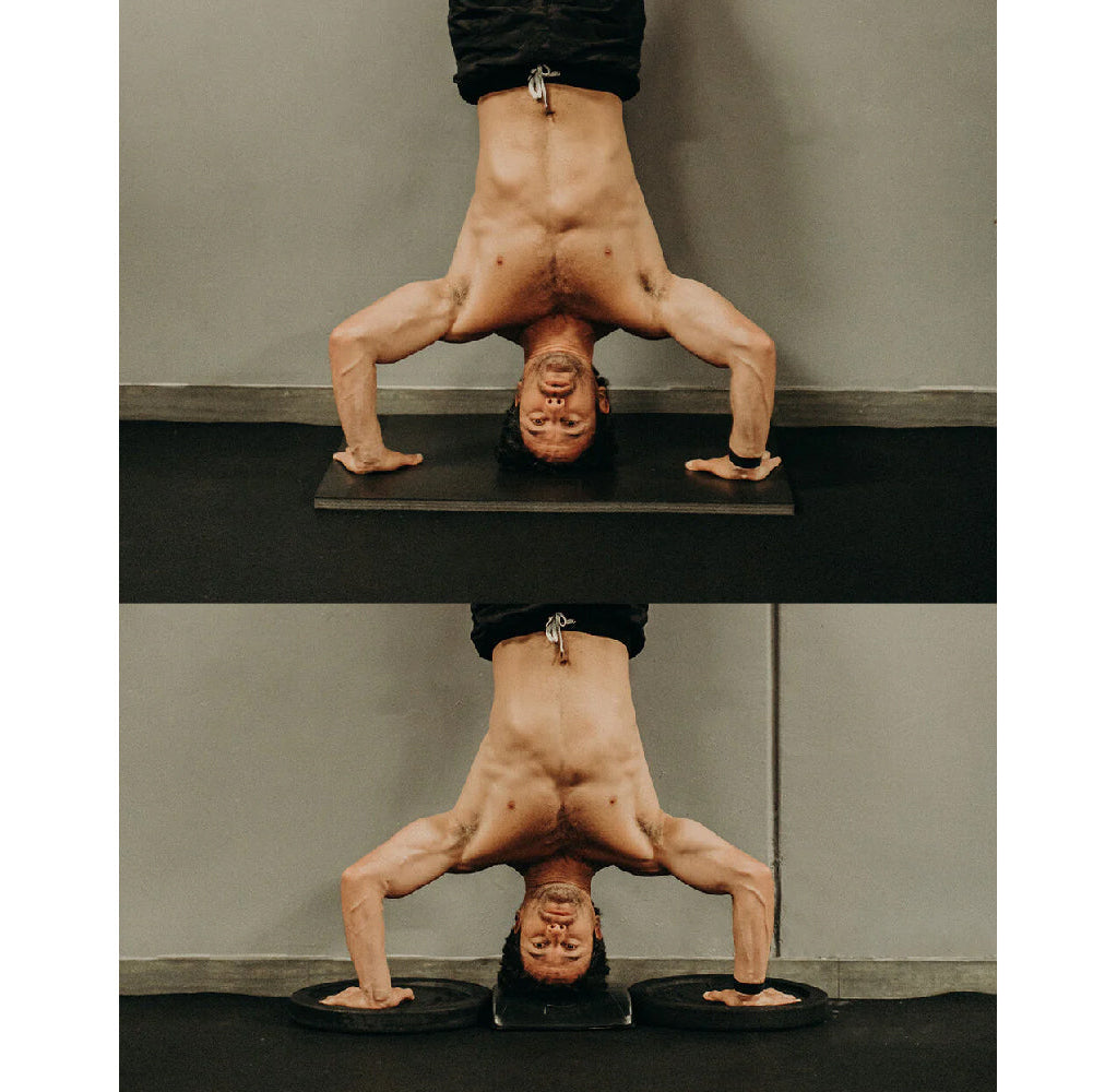 guy doing handstand push ups - handstand push up mat